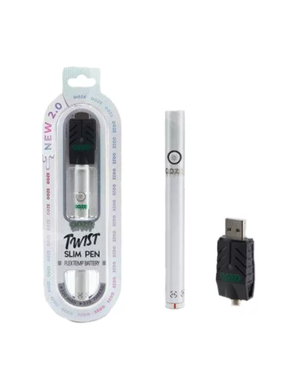 Ooze Slim Twist Pen 2.0 Flex Temp Battery 320mAh - Ghost White