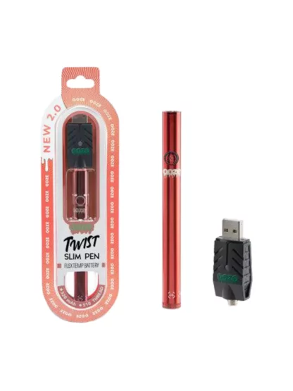 Ooze Slim Twist Pen 2.0 Flex Temp Battery 320mAh REd