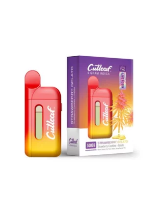 Strawberry Gelato Indica Cutleaf Live Rosin Disposable Vape 5G