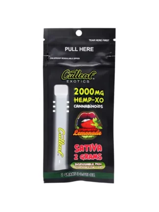Strawberry Lemonade Sativa Cutleaf Exotics Hemp-XO (THC-O) Vape 2G