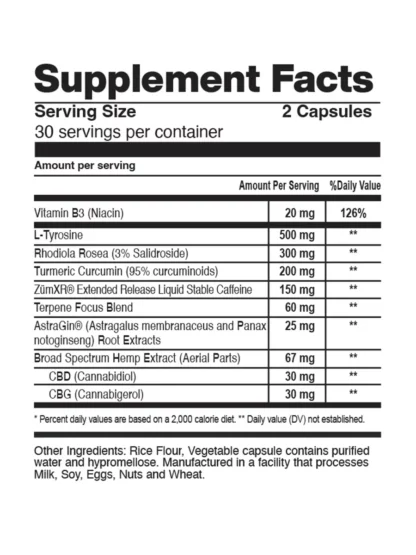 CBDfx Morning Capsules 900mg CBD