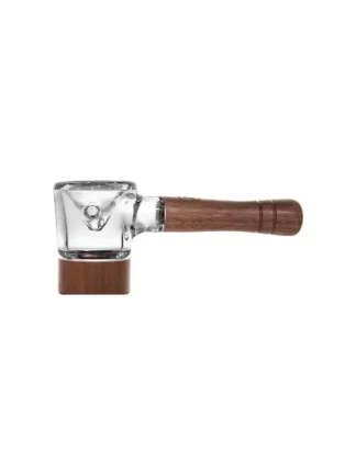Marley Natural Spoon Pipe Natural Glass and Black Walnut
