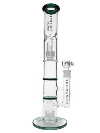 16" Tsunami Dual Domed Metrix Dual Honey Comb Perc Water Pipe