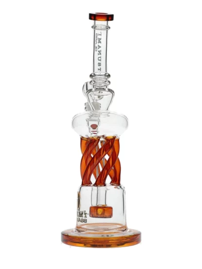 12" Tsunami Showerhead Twist Perc Recycler Water Pipe