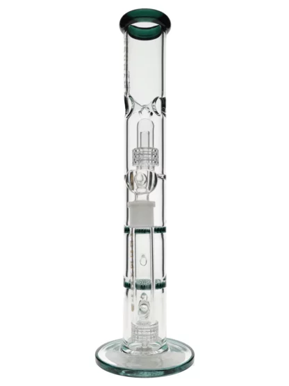 16" Tsunami Dual Domed Metrix Dual Honey Comb Perc Water Pipe