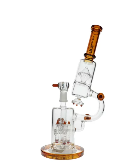 14" Tsunami Microscope Quad Rocket Domed Perc Water Pipe