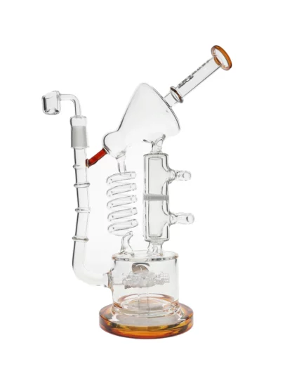 12" Tsunami Concentrate Rig Sprinkler Honeycomb Twist Recycler Water Pipe