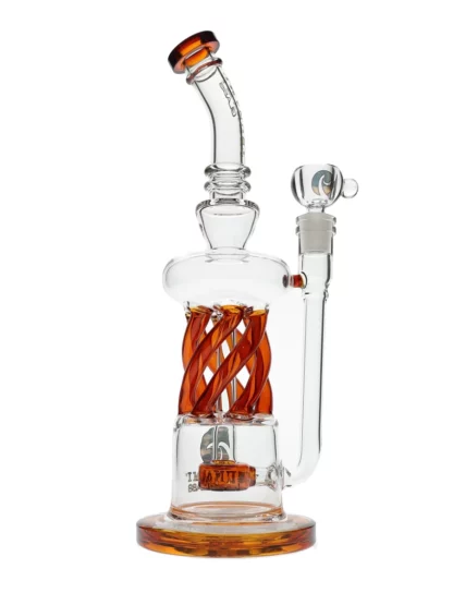 12" Tsunami Showerhead Twist Perc Recycler Water Pipe