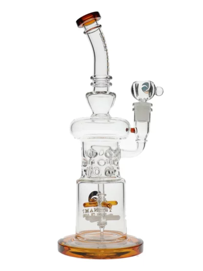 12" Tsunami Double Propeller Drum Perc Recycler Water Pipe