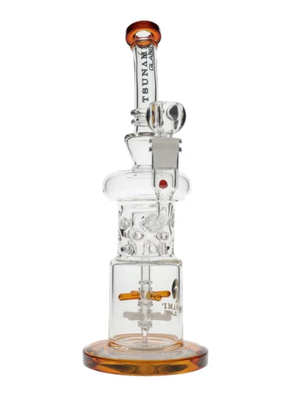 12" Tsunami Double Propeller Drum Perc Recycler Water Pipe