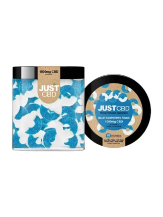 Just CBD Blue Raspberry Rings Gummies 1000mg