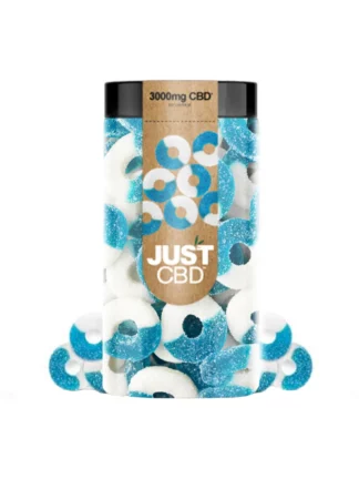 Just CBD Blue Raspberry Rings Gummies 3000mg