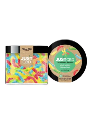 Just CBD Sour Worm Gummies 750mg