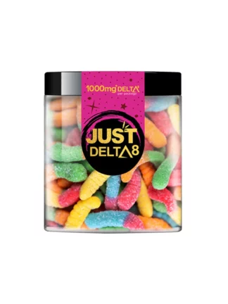 Just Delta 8 Sour Worms Gummies 1000mg