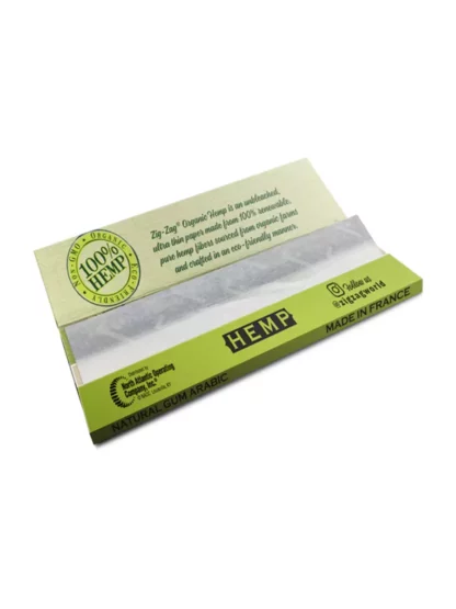 Zig Zag King Slim Organic Hemp Rolling Papers Open