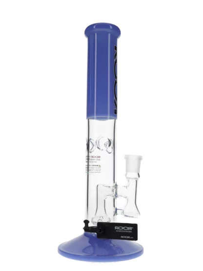 ROOR Tech Fixed 14” Straight Milky Blue Water Pipe
