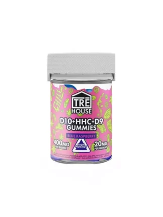 Blue Raspberry Tre House D10 + HHC + D9 Gummies 400mg