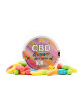 Bolt CBD Neon Mix Fruit Flavored Worm Gummies 500mg