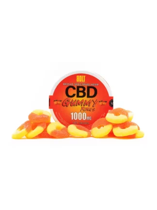 Peach Bolt CBD Gummy Rings 1000mg