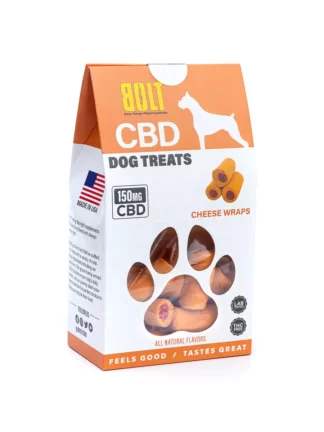 Cheese Wraps Bolt CBD Dog Treats 150mg