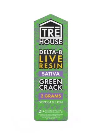 Green Crack Tre House Live Resin Delta 8 Vape 2G