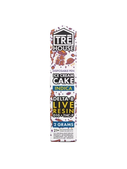 Ice Cream Cake Tre House Live Resin D8+D10+THCP Vape 2G