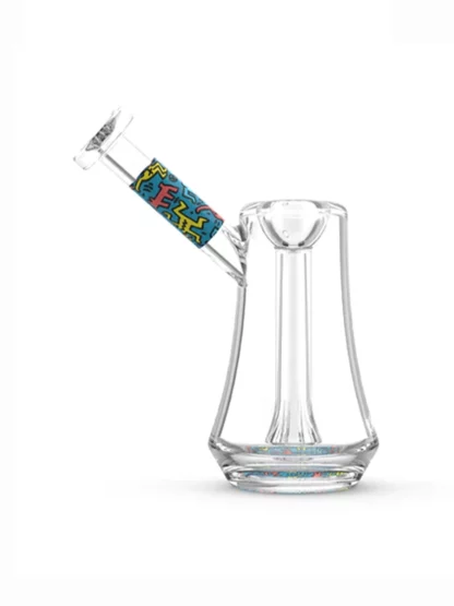 K.Haring Glass Bubbler Multi Blue