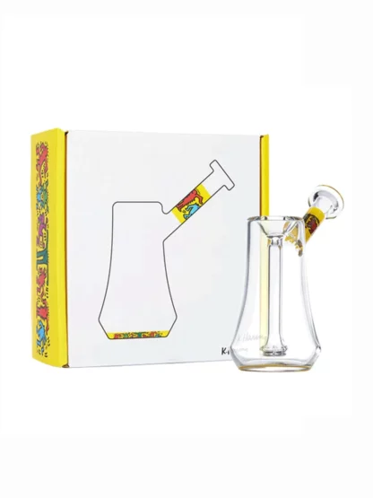 K.Haring Glass Bubbler Multi Yellow