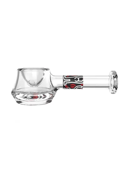 K.Haring Glass Spoon Pipe - Black/Red/White
