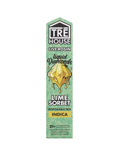 Lime Sorbet Tre House Live Rosin Liquid Diamonds Vape 2G