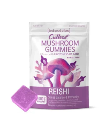 Reishi Cutleaf Mushroom Gummies Zero THC 1000mg