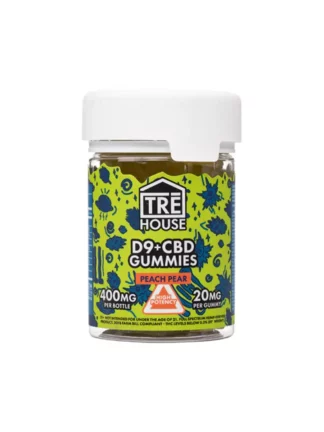 Peach Pear Tre House D9 + CBD Gummies 400mg