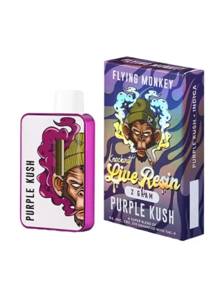 Purple Kush Flying Monkey Live Resin Knockout Blend Vape 2G