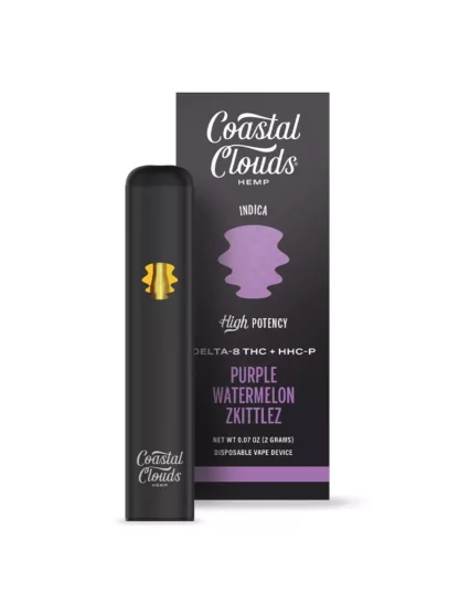 Purple Watermelon Zkittlez Coastal Clouds Delta 8 + HHC-P Vape 2G