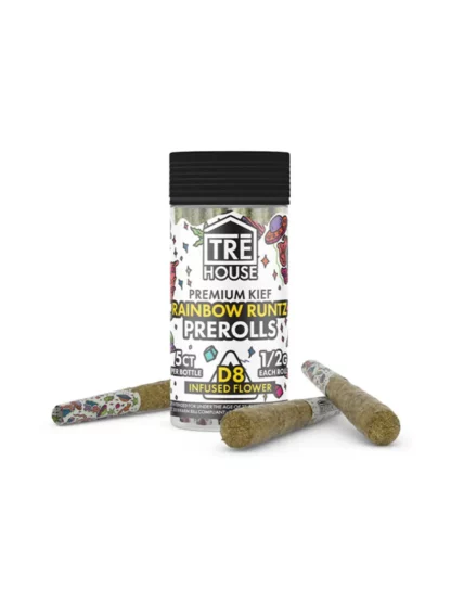 Rainbow Runtz Tre House Delta 8 Prerolls 12G Open