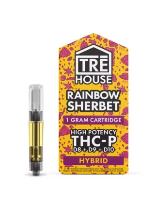 Rainbow Sherbet Tre House THC-P D8 + D9 + D10 Cartridges 1G