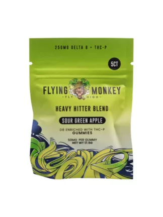 Sour Green Apple Flying Monkey Heavy Hitter Blend Gummies 250mg