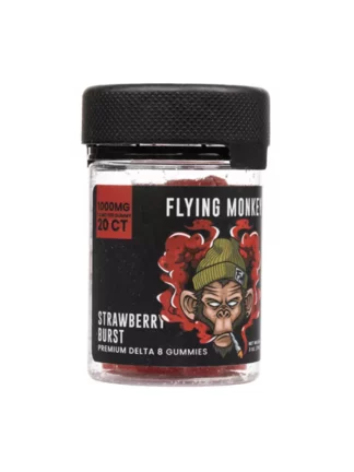 Strawberry Burst Flying Monkey Delta-8 Gummies 1000mg