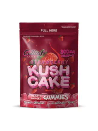 Strawberry Kush Cake Cutleaf Exotics Hemp-O Gummies 300mg