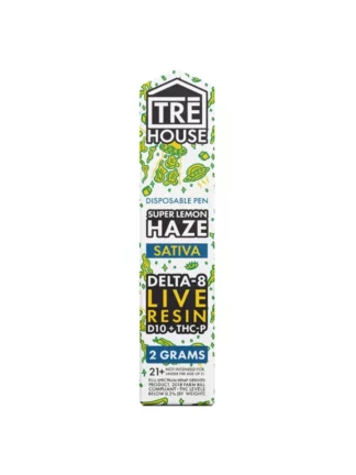 Super Lemon Haze Tre House Live Resin D8+D10+THCP Vape 2G