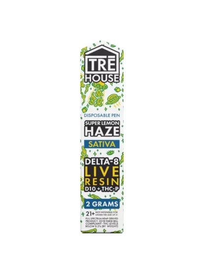Super Lemon Haze Tre House Live Resin D8+D10+THCP Vape 2G