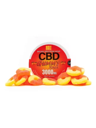 Peach Bolt CBD Gummy Rings 3000mg