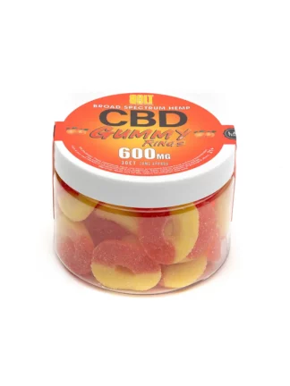 Peach Bolt CBD Gummy Rings 600mg 30ct
