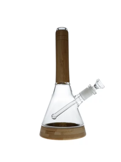 Connect Wood and Glass Beaker Bong - Bamboo