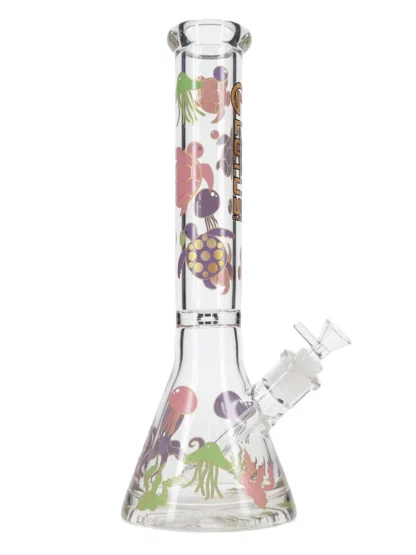 15" Ocean Still Beaker Bong by Lotus Glass side