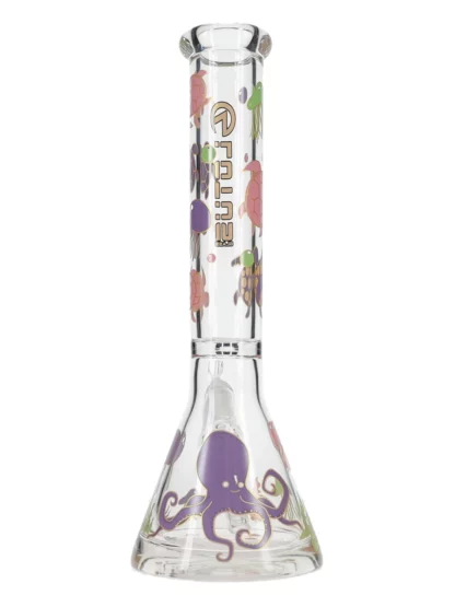15" Ocean Still Beaker Bong by Lotus Glass back