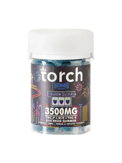 Blue Razz Torch Haymaker Blend Live Resin Gummies 3500mg
