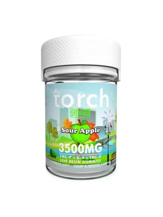 Sour Apple Torch Haymaker Blend Live Resin Gummies 3500mg