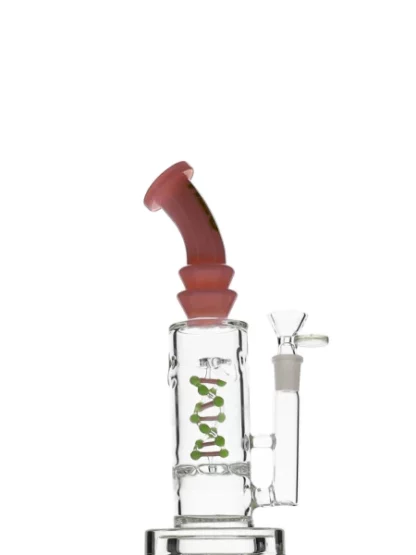 10" NEU Tornado DNA Rig Water Pipe Pink side Green