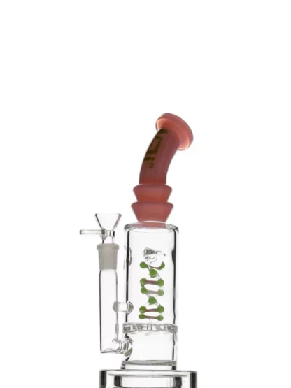 10" NEU Tornado DNA Rig Water Pipe Pink Green other side